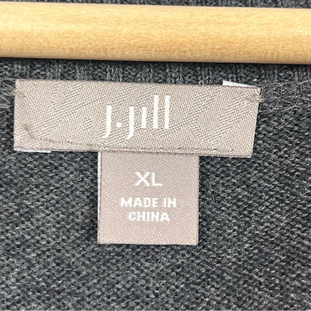 J.Jill gray 100% cotton knit crew neck sweater dress, size XL. - Picture 6 of 8
